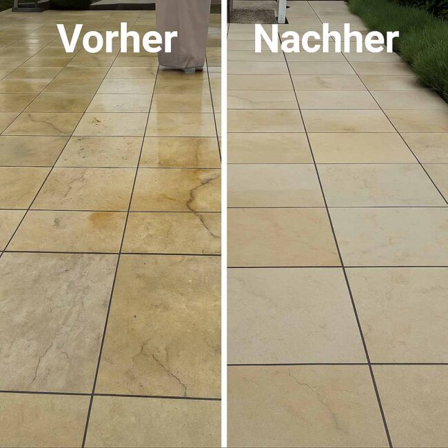 Voher-Nachher Boden Naturstein | Agata Group