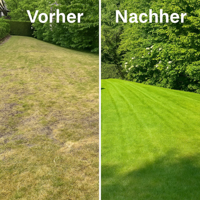 Voher-Nachher Rasenpflege | Agata Group